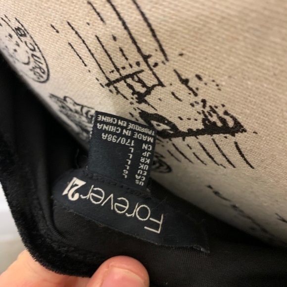 Forever 21 black velvet dress M-L - Picture 5 of 5